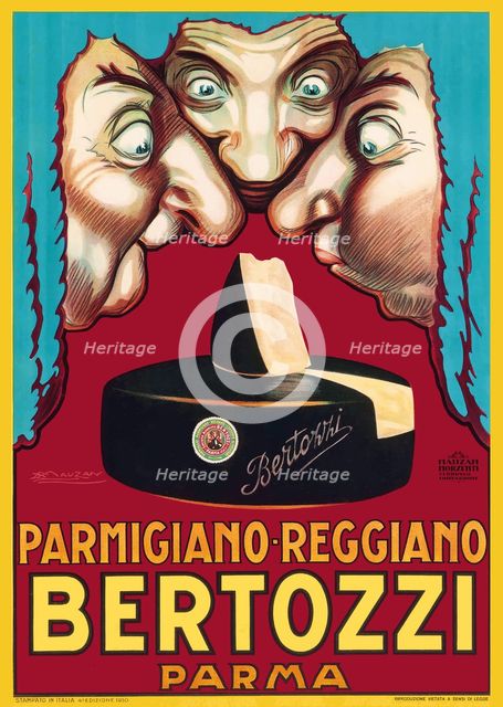 Bertozzi Parmigiano Reggiano, 1930. Creator: Mauzan, Luciano Achille (1883-1952).