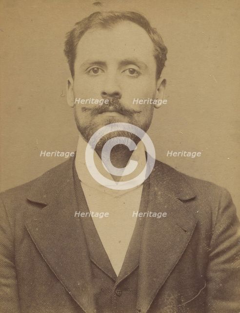 Bertani. Orsini. 24 ou 25 ans, né à Florence (Italie). Sans profession. Anarchiste. 18/3/94, 1894. Creator: Alphonse Bertillon.