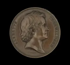 Bertel Thorvaldsen commemorative medal, 1837. Creator: Karl Friedrich Voigt