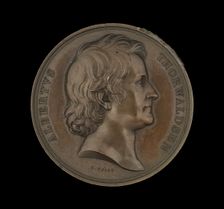Bertel Thorvaldsen commemorative medal, 1837. Creator: Karl Friedrich Voigt