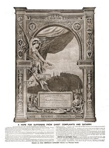 'Bertelli's Catramin Pills; Gold Medal Diploma Nationl Exhibition Edinburgh 1890 1891. Creator: Unknown