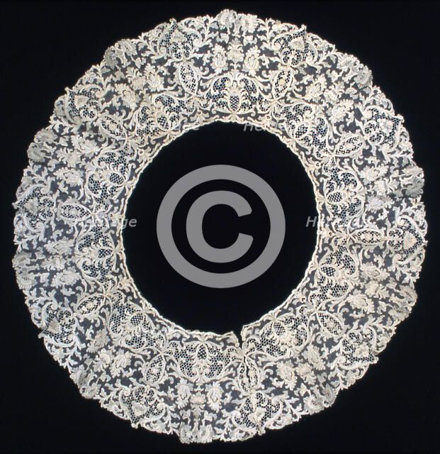 Bertha, Dressfront, and Jacket Collar, Burano, 1895/1905. Creator: Unknown.