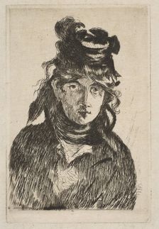 Berthe Morisot, 1872. Creator: Edouard Manet
