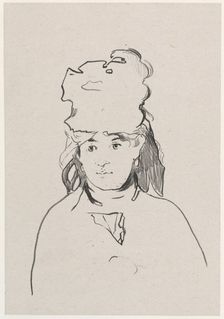 Berthe Morisot, 1872. Creator: Edouard Manet
