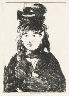 Berthe Morisot, 1872. Creator: Edouard Manet