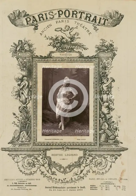 Berthé Legrand/ Varietes, 1879. Creator: Paul Nadar.
