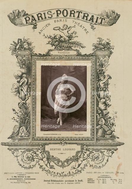 Berthé Legrand/ Varietes, 1879. Creator: Paul Nadar.