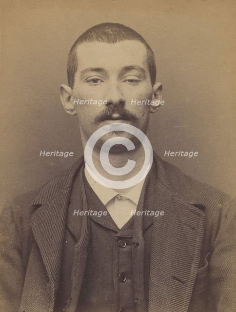 Bertho. François, élie. 26 ans, né le 30/9/67 à Jallais (Maine & Loire). Employé. Anarchis..., 1894. Creator: Alphonse Bertillon.