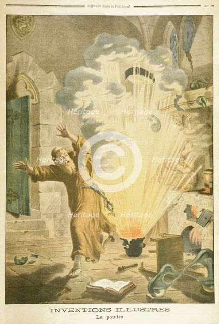 Berthold Schwart, 14th century German Franciscan monk and alchemist, 1901. Artist: Unknown