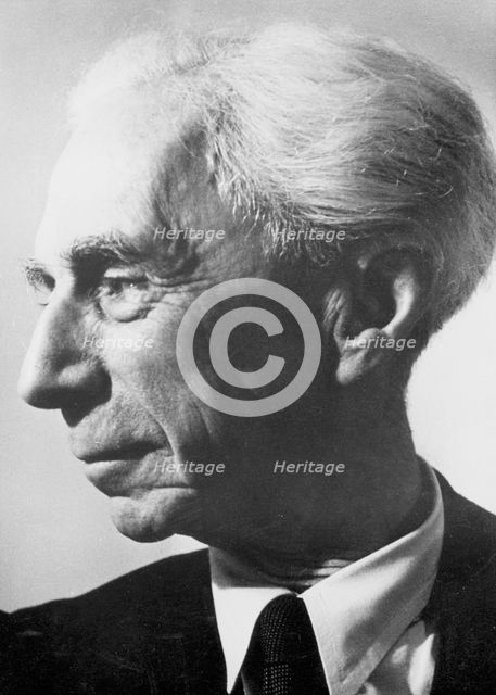 Bertrand Arthur William Russell (1872-1970), British philosopher and mathematician. Artist: Unknown