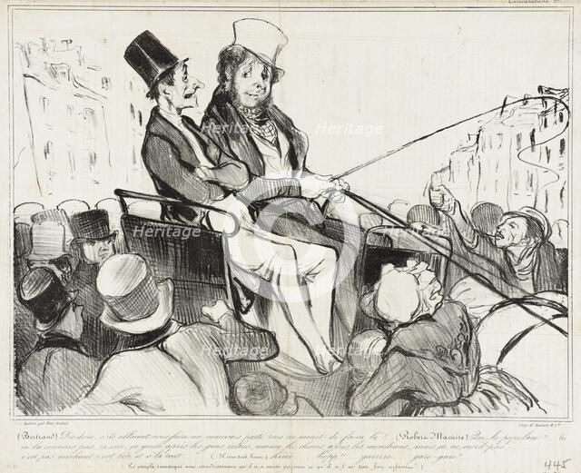 (Bertrand), Dis donc, s'ils allaient nous faire.., 1838. Creator: Honore Daumier.