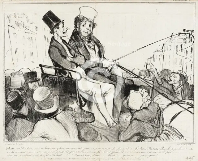 (Bertrand), Dis donc, s'ils allaient nous faire.., 1838. Creator: Honore Daumier.