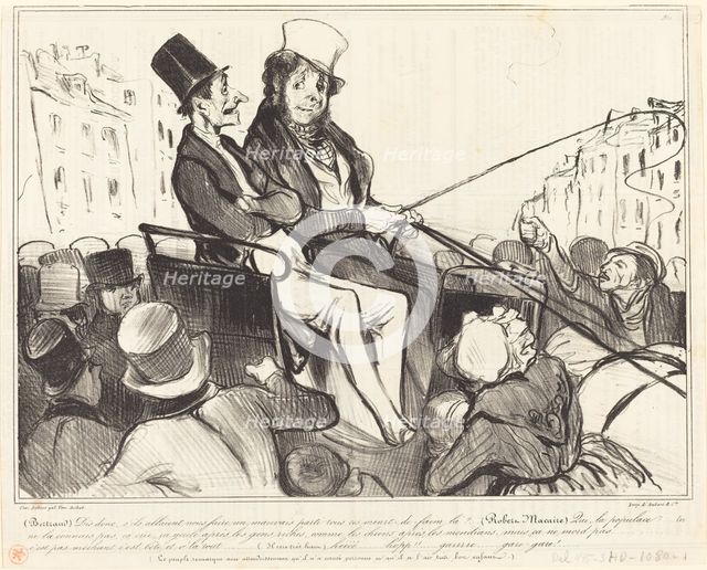 Bertrand, dis donc, s'ils allaient nous faire..., 1838. Creator: Honore Daumier.