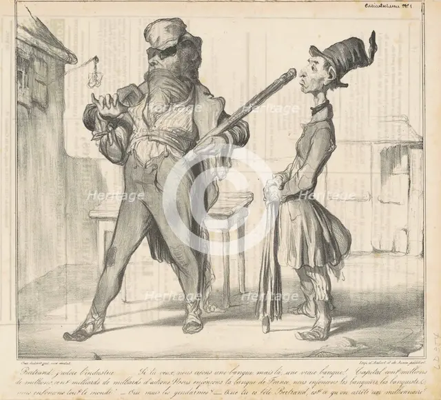Bertrand, j'adore l'industrie..., 19th century. Creator: Honore Daumier.