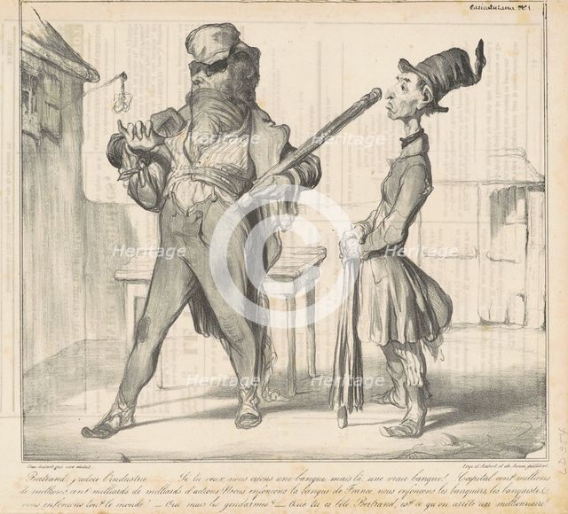 Bertrand, j'adore l'industrie..., 19th century. Creator: Honore Daumier.