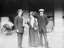 Bertrand Lesseps, Countess de la Bagassiere, and Jacque de Lesseps standing together, 1910. Creator: Bain News Service