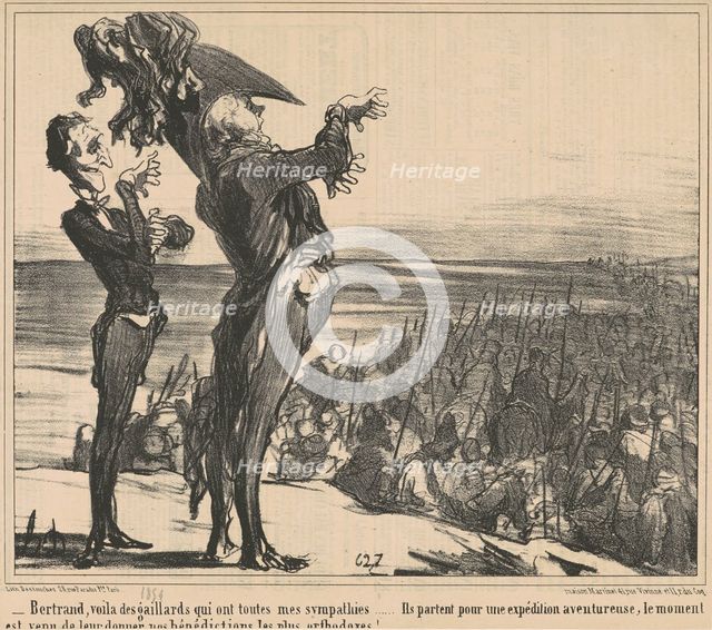 Bertrand, voilà des gaillards qui ont toutes mes sympathies..., 19th century. Creator: Honore Daumier.
