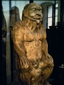 Bes, protector genius of Egyptian mythology in a statue of the Ptolemaic age