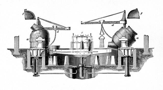 'Bessemer's Steel-converting Apparatus', c1917. Artist: Unknown.