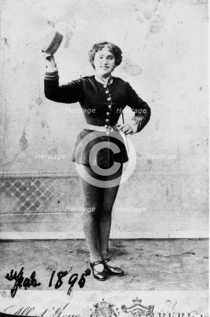 Bessie Cohen, one of the first Tiller girls, Manchester, 1890. Creator: Unknown.