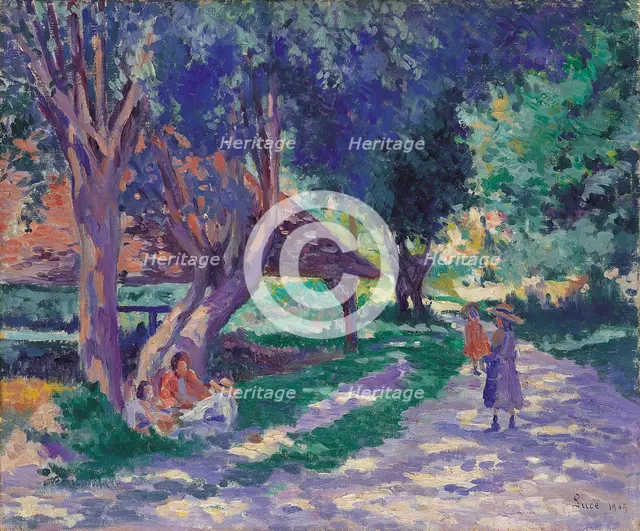 Bessy, Yonne, the Shaded Path. Artist: Luce, Maximilien (1858-1941)