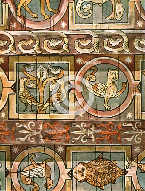 Bestiary ceiling, Metz, France, (1928). Creator: Unknown.