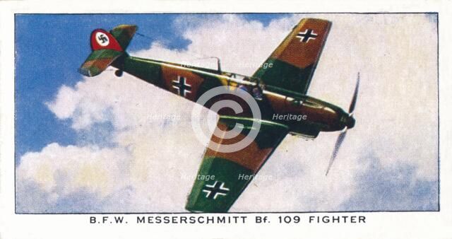 'B.F.W. Messerschmitt Bf. 109 Fighter', 1938. Artist: Unknown.