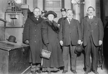 B.G. Lewis, Dr. Kath. Davis, Dr. J.A. Campbell, Warden P.A. Mallon, between c1910 and c1915. Creator: Bain News Service
