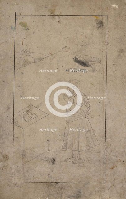 Bhagat Sen Worshipping Vishnupada, mid-18th century. Creator: Unknown.