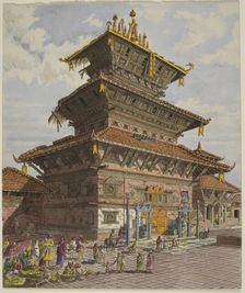 Bhairava Temple, Bhatgaon, 1852. Creator: Unknown