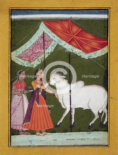 Bhairavi Ragini, First Wife of Bhairava Raga, Folio from a Ragamala, between 1685 and 1690. Creator: Unknown.
