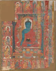 Bhaisajyaguru, the buddha of healing and medicine, 13th century. Creator: Tibetan culture