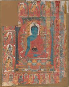 Bhaisajyaguru, the buddha of healing and medicine, 13th century. Creator: Tibetan culture