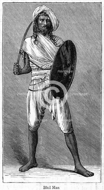 'Bhil man', 1886. Artist: Unknown