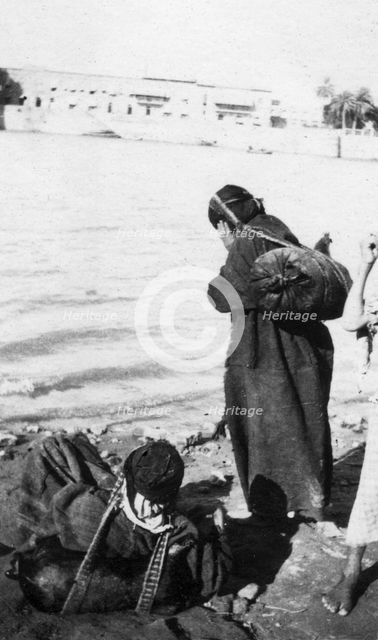 Bhistis or Water Carriers, Basra, Iraq, 1917-1919. Artist: Unknown