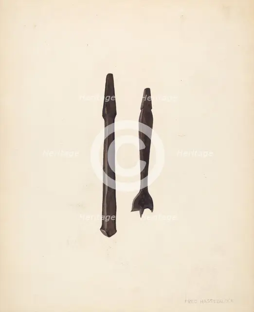 Bit and Countersink, c. 1940. Creator: Fred Hassebrock.