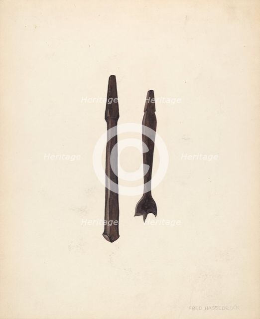 Bit and Countersink, c. 1940. Creator: Fred Hassebrock.