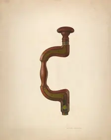 Bit Brace, c. 1940. Creator: Oscar Bluhme
