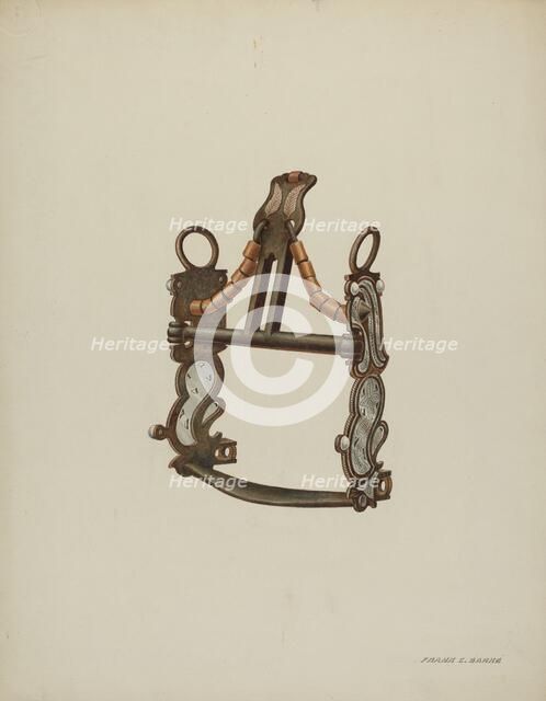 Bit with Curb, c. 1940. Creator: Frank C. Barks.