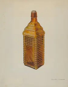 Bitters Bottle, c. 1939. Creator: Dorothy Brennan