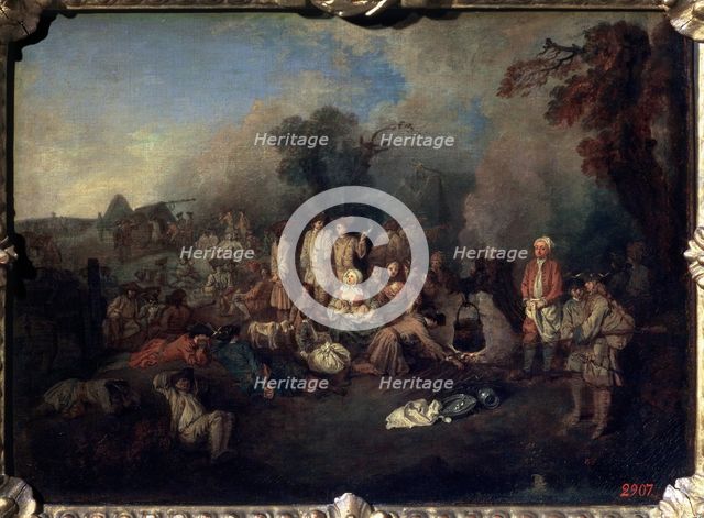 'Bivouac', c1710. Artist: Jean-Antoine Watteau