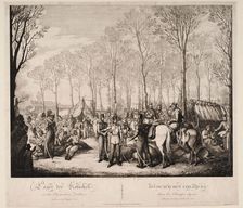 Bivouac of the Cossacks at the Avenue des Champs-Elysées in Paris on April 1814, 1814. Artist: Opiz, Georg Emanuel (1775-1841)