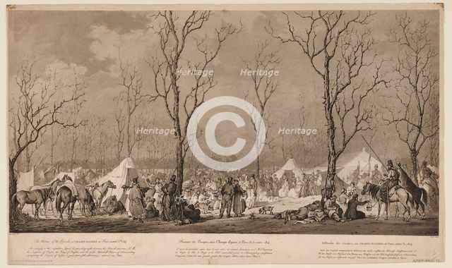 Bivouac of the Cossacks at the Avenue des Champs-Elysées in Paris on March 1814, 1814. Artist: Sauerweid, Alexander Ivanovich (1783-1844)