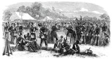 Bivouac of the Volunteers at the close of the Review, 1860. Creator: Unknown