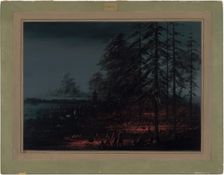 Bivouac of a Sioux War Party, 1861/1869. Creator: George Catlin