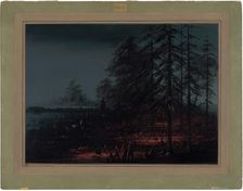 Bivouac of a Sioux War Party, 1861/1869. Creator: George Catlin