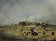 Bivouac of Russian soldiers, 1852. Creator: August von Pettenkofen