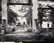Biyunsi (Temple of Azure Clouds), Beijing: the Jingangta (Diamond Sutra Pagoda), viewed...1871. Creator: John Thomson