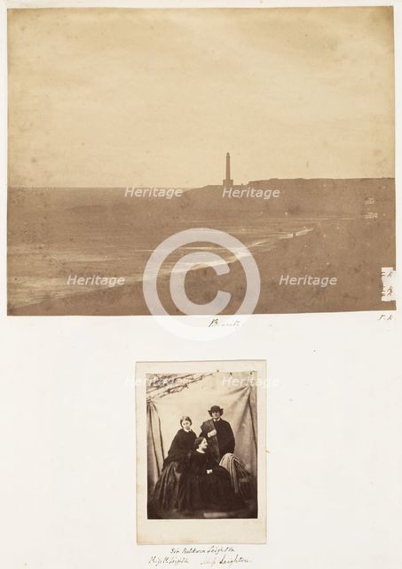 Biaritz; Sir Baldwin Leighton, Miss M. Leighton, Miss Leighton, 1853-56. Creator: James Knight.