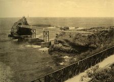 Biarritz - Le Rocher de la Vierge, c1930. Creator: Unknown